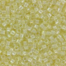 Miyuki delica Beads 11/0 - Pearl lined transparent pale yellow ab DB-1676